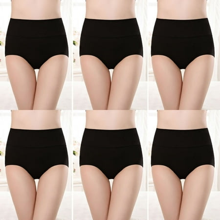 Summer Savings  High Waist Women s Panties  Cotton Soft Briefs  Seamless Stretch  Breathable Seamless  Comfort Fit  Everyday Wear  Seamless Seamless  Plus Size Tops for Women Clearance | Black M