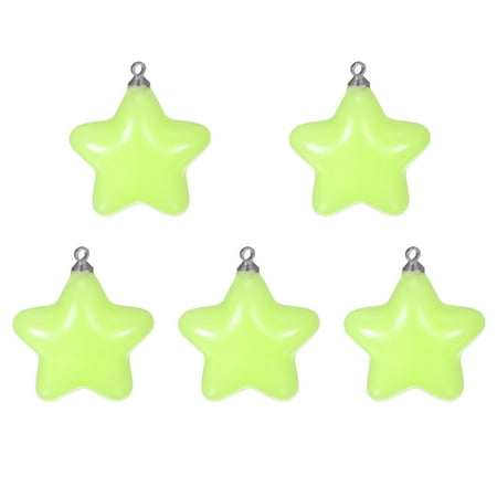 

Uxcell Star Bead Pendants with Charm Loop for Jewelry Making Craft 5Pcs Green