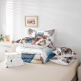 thumbnail image 6 of Manfei Traditional Pink Christmas 7pcs Queen Bedding,Merry Xmas Bedding Comforter Set Queen,Xmas Reversible, 6 of 7