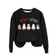 thumbnail image 3 of Christmas Cute Cat Sweatshirts for Women 2025 Long Sleeve Crewneck Funny Meowy Catmas Graphic Sweatshirt Pullover Tops, 3 of 5