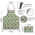 thumbnail image 3 of Strawberry Plants Fruit Flower Leaf Green Apron-Garden Aprons for Women with Pockets-Cotton Linen Waterproof Kitchen Cooking Gardening Aprons Adjustable for Kitchen,Cooking,BBQ and Salon 33x27 Inch, 3 of 7