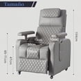 thumbnail image 2 of Sillon Masajeador, Sillon Reclinable Adultos 8 Modos de Masaje con Soporte Lumbar, Reposapiés Retráctil, Reposabrazos y Reposacabezas Ajustables, Ruedas 360°, para Sala y Dormitorio (Gris), 2 of 9