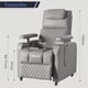 thumbnail image 2 of Sillon Masajeador, Sillon Reclinable Adultos 8 Modos de Masaje con Soporte Lumbar, Reposapiés Retráctil, Reposabrazos y Reposacabezas Ajustables, Ruedas 360°, para Sala y Dormitorio (Gris), 2 of 9