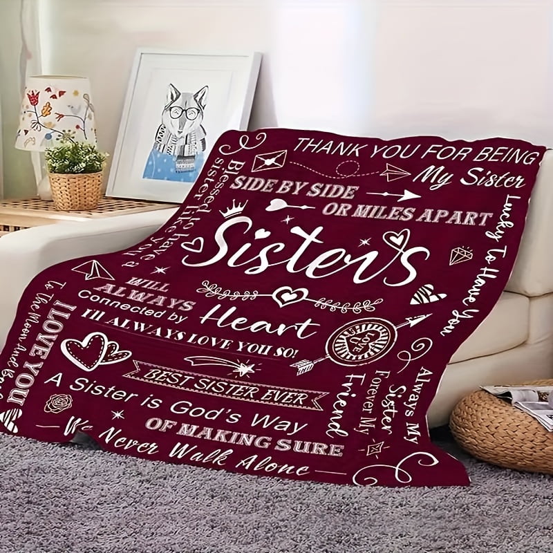 Soft & Cozy Purple Flannel Blanket - Perfect Gift for Sisters, Ladies, Birthdays, and Christmas - Plush, Warm, and Lightweight for Ultimate Comfort