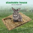 thumbnail image 4 of NETSENG Extra Large Grass House for Rabbits,Hand Crafted Natural Grass Hideaway Foldable Bed Hut with Openings Playhouse for Bunny Guinea Pig Chinchilla Ferret for Play and Sleep 38cm*28cm*25cm, 4 of 4