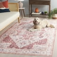 thumbnail image 5 of SAFAVIEH Arizona Alaia Medallion Polyester Area Rug, Beige/Rust, 9' x 12', 5 of 13