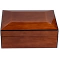 thumbnail image 3 of Napoli Dome Shaped Top Cigar Humidor - High Gloss Walnut Burl Finish - Capacity: 75, 3 of 8