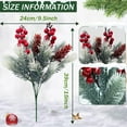 thumbnail image 3 of BinKFF Artificial Christmas Flowers Bouquet with Pine Cone Red Berry, Fake Christmas Floral Winter Faux Flowers Plants for Home Indoor Outdoors Table Decorations Garland Wreath Arrangements, 3 of 9