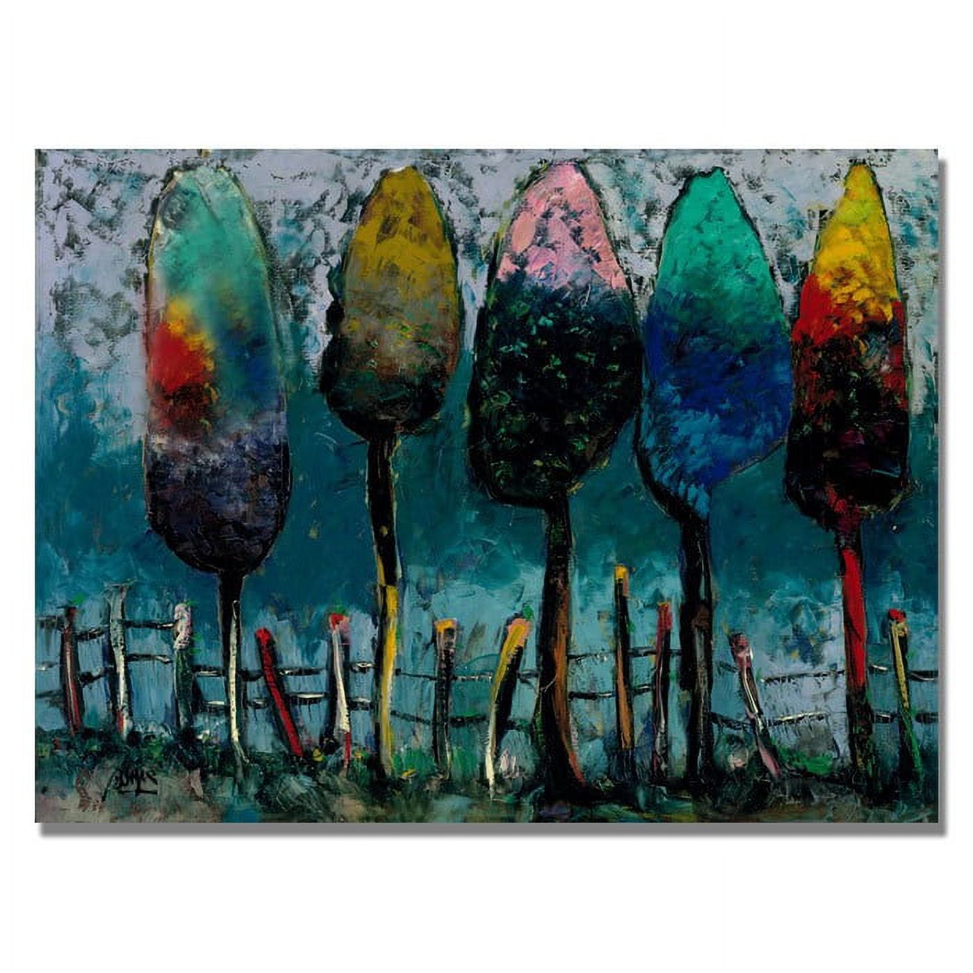 Trademark Fine Art Abstract Canvas Art ' Boyer Azul Cielo ' by Masters Fine Art