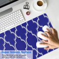thumbnail image 4 of Long Mouse Pads for Desk,Blue Geometric Quatrefoil Pattern Desk Mats on Top Of Desks, Desk Mouse Pad Extra Large with 3mm Non-Slip Base and Stitched Edge for Gaming,Office,Work,Home 31.5"x11.8", 4 of 6
