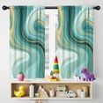 thumbnail image 5 of Blackout Kids Curtains,Blue and Gold Marble Flow Veins Pattern Childrens Insulated Curtains Set Of 2,Bedroom Essentials,Toddler Room Decor 42"x54", 5 of 5