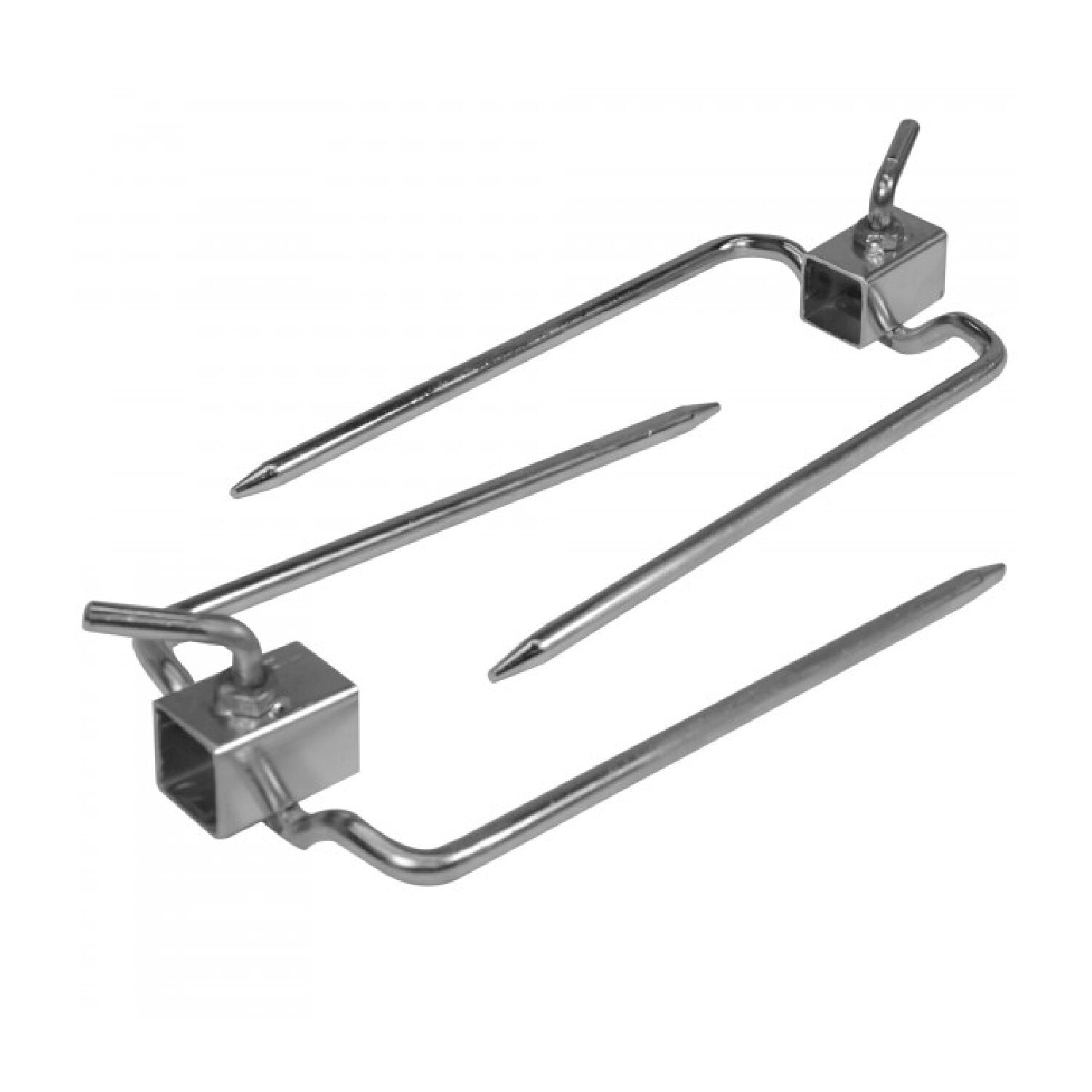 Titan Great Outdoors Pair Dual Prong Rotisserie Forks for 7/8" Square