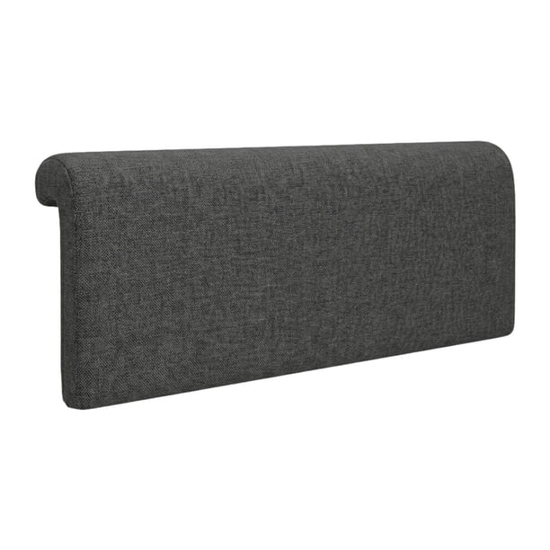 Cojín de cabecera de esponja suave con soporte para almohada individual, ideal para dormitorios y oficinas. Gris oscuro