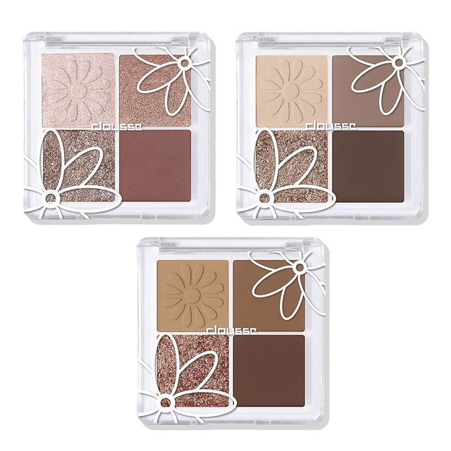 Eye Shadow Quad With Pearlescent And Matte Shades, Long-lasting And Smudge-proof, Perfect For Student's Daily Makeup.