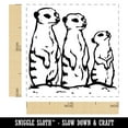 thumbnail image 2 of Curious Meerkat Family Self-Inking Rubber Stamp Ink Stamper - Brown Ink - Small 1 Inch, 2 of 7