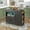 Black3, variant on HAUXITIO Kitchen Island Cart with Drop Leaf,2 Drawers & Trash Can, Rolling Storage Cart with Spice Rack,Black