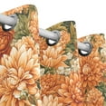 thumbnail image 3 of Elegant Orange Floral Blackout Curtains for Living Room Bedroom 55W x 72/84L Insulated Window Drapes 2 Panels, 3 of 6