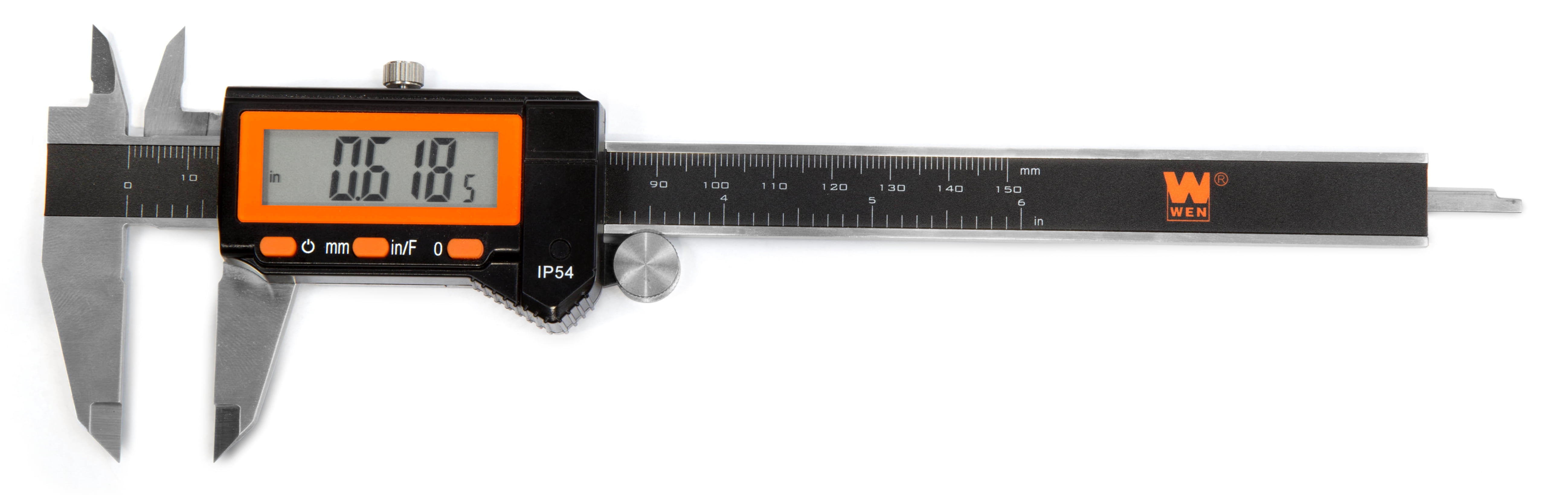 WEN Electronic 7.2-Inch Stainless Steel Water-Resistant Digital Caliper with LCD Readout and Storage Case, IP54 Rated