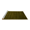 thumbnail image 2 of Ahgly Company Machine Washable Indoor Round Abstract Yellow Contemporary Area Rugs, 6' Round, 2 of 4