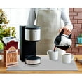 thumbnail image 4 of Coffee Maker Mat for Countertops, Coffee Bar Accessories Fit Under Coffee Machine Mat, 19"x12" Rubber Backed Coffee Pots, Table Mat under Appliance, Dish Drying Mat, Marble Gray for Kitchen Counter, 4 of 7