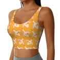 thumbnail image 2 of Fotbe Flying Ducks Pattern Womens' Sports Bra Longline Wirefree Padded with Medium Support Sports Moisture-Wicking Workou Vest,Tank Top-, 2 of 9