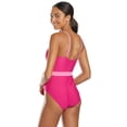 thumbnail image 5 of ClubSwim Noelle Wrap One Piece Swimsuit - Deep Fuchsia/Pink - Small, 5 of 9