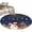 Navy Blue Red, variant on Round Rug 3.3Ft Washable Non-Slip, Blue Christmas Snowman Circle Area Rugs for Living Room Bedroom, Xmas Snowflake Elk Tree Balls Indoor Floor Mats Carpet Runner for Home Decor Aesthetic