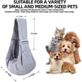 thumbnail image 5 of Dog Carrier Sling - Reversible Puppy Carrier Purse with Storage Pocket, Hand-Free Dog Sling Carrier for Carry Small Dogs and Cats, Travel Safety Harness, Dog and Cat Harness (Gray), 5 of 7
