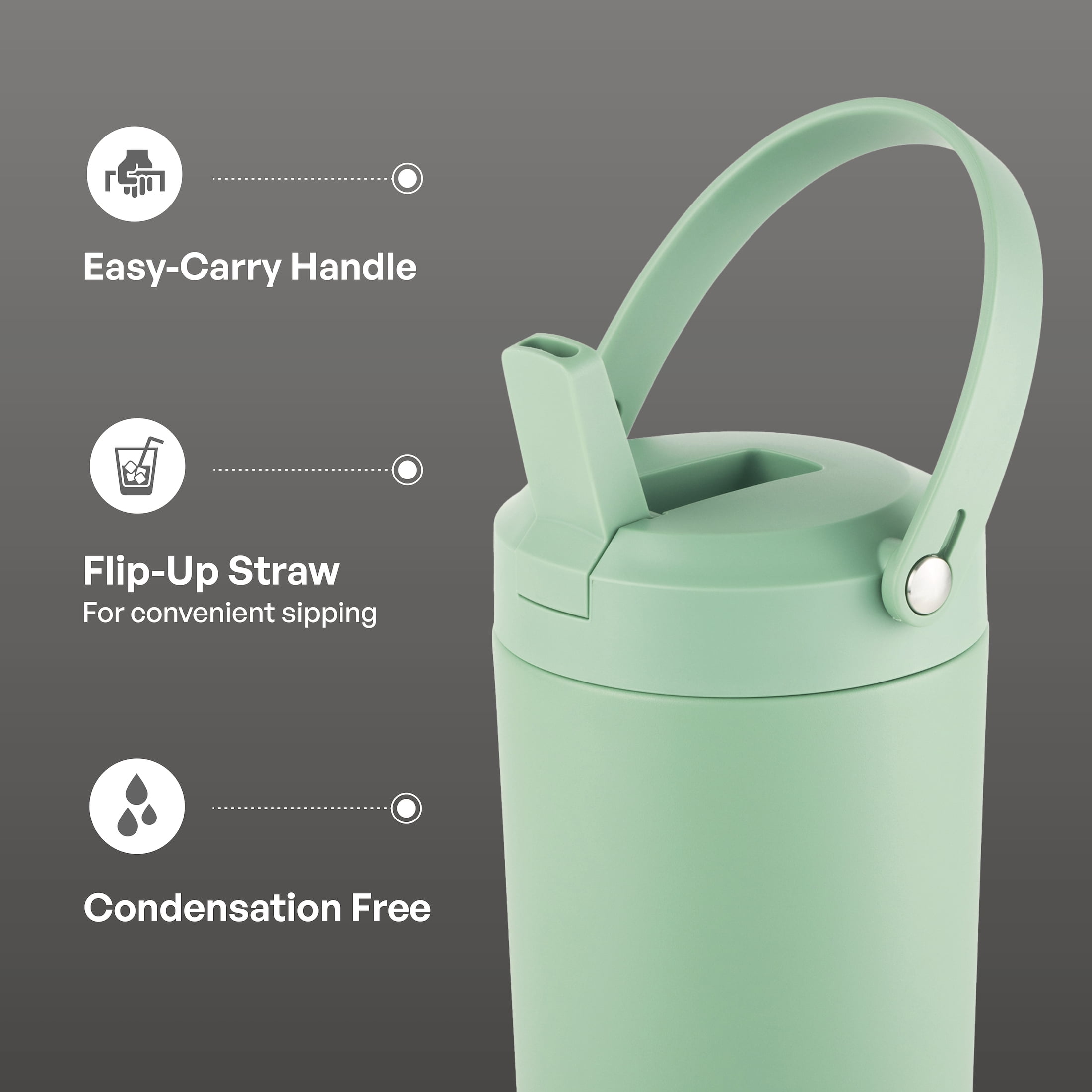 Tal 40 oz Insulated Tumbler with Straw Sage