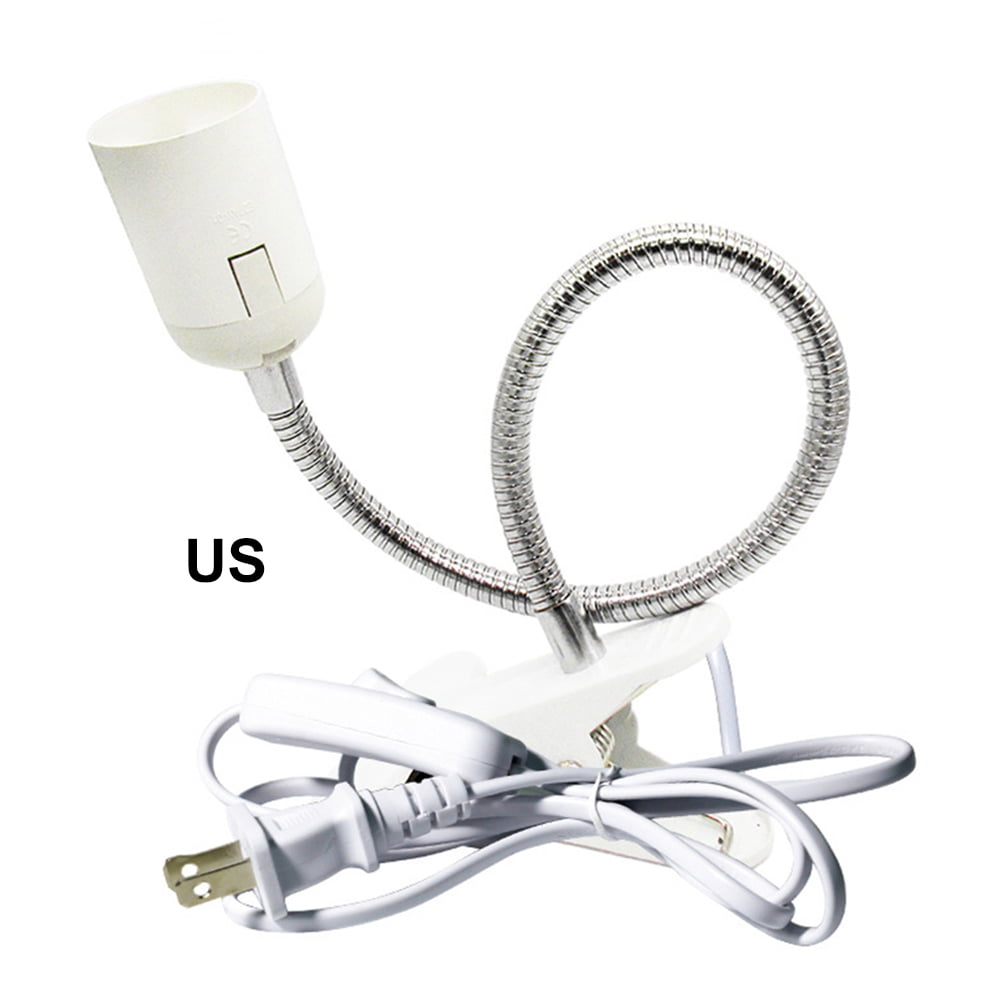 E27 LED Clamp/Clip-on Desk Light Work Table Lamp Holder Flexible Neck US/EU Plug 