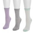thumbnail image 3 of MUK LUKS Women's 3 Pack Dream Step Crew Socks, 3 of 5