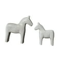 thumbnail image 2 of 2 Pcs Wooden Horse Sculpture Desktop Figurine Hand Carved Art Ornament for Living Room Shelf Decor, 2 of 9
