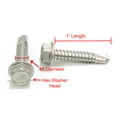 thumbnail image 3 of Bolt Dropper No. 8 x 1" Stainless Hex Washer Head Self Drilling Screws, (100 pc), 410 Stainless Steel Self Tapping TEK, No. 2 Point, Plain Finish, 3 of 7