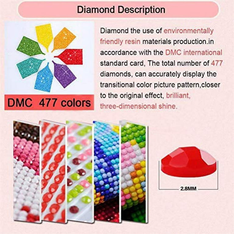 WSLWXSHM Diamond Painting Kits for Adults, Large Size Diamond Painting, 5D  Round Full Drill Diamond Art Kits for Home Decor, Peacock, 11.8x23.6 in
