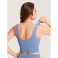 thumbnail image 4 of Pumping Bra Longline Square Neck Sleeveless Maternity Workout Tank Tops for Women, 4 of 5