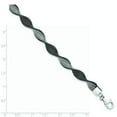 thumbnail image 2 of Sterling Silver Polished Ruthenium Twist Bracelet - 7.5 Inch, 2 of 2