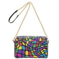 thumbnail image 2 of FORMRS Women Crossbody Purse with Chain Strap Vegan Leather Shoulder Handbag, Colorful Psychedelic, 2 of 7