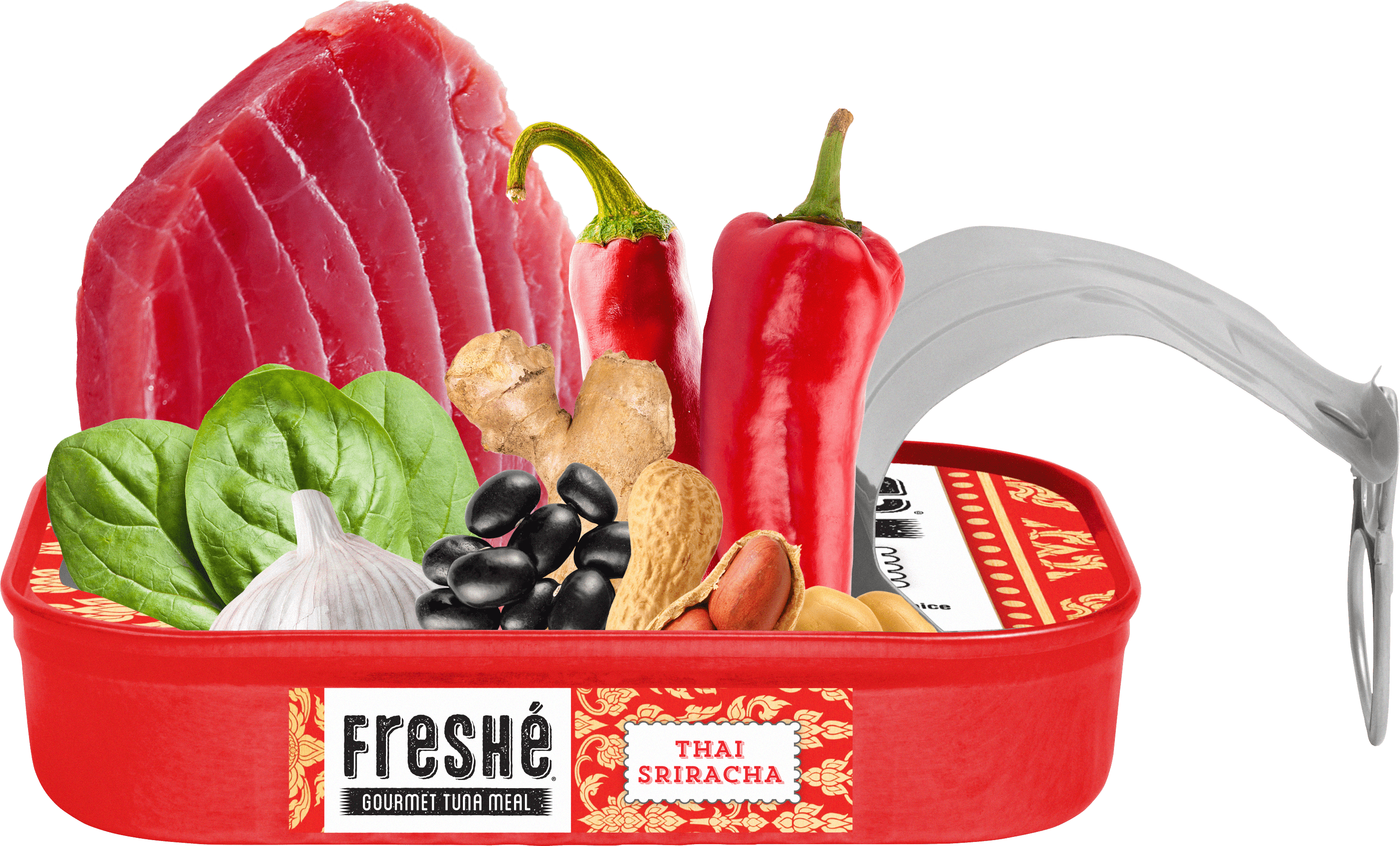 Freshé Gourmet Canned Tuna Variety Pack (4 Pack of 4.25 oz. Tins) Contains Fish, Soy, Almonds, Peanuts