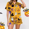 thumbnail image 2 of GDREDA Pyjama Léger pour Femmes Dames Ensemble Décontracté Imprimé pyjamas et Shorts Ensemble de Pyjama pour Femmes pyjamas Jaune,G, 2 of 6
