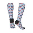 thumbnail image 4 of Daiia Sports Socks Donut with the USA Fag Printed Novelty Crew Socks for Men Women Knee High Socks Cotton Socks Soft & Breathable Support Unisex Socks, 4 of 9
