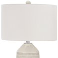 thumbnail image 5 of 33" Ivory Ceramic Geometric Table Lamp With Cream Drum Shade, 5 of 10