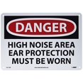 thumbnail image 2 of NMC Signs D211Rb, Danger High Noise Area Ear Protection Must Be Worn Sign, 10 X 14, Rigid Plastic .050, 2 of 2