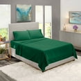 thumbnail image 5 of Clara Clark Split King Size Bed Sheets Set for Adjustable Beds - Deep Pocket 5 Piece - 1800 Hotel Luxury Soft Double Brushed Microfiber, Hunter Green, 5 of 7