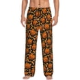 thumbnail image 1 of Fotbe Quirky Corn Pumpkin Pantalones de Pijama para Hombre, Pantalones de Dormir, Pantalones de Casa con Cintura Ajustable y Bolsillos-Large, 1 of 6