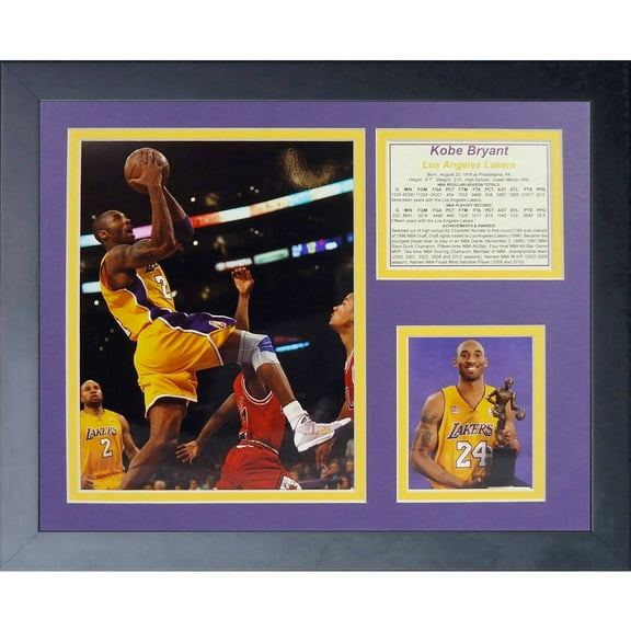 Legends Never Die Kobe Bryant Gold Jersey Framed Memorabilia