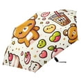 thumbnail image 4 of Cute Bear with Sweet and Dessert Compact Sun Umbrella Windproof Travel Umbrellas for Rain Strong Portable UV Protection, 4 of 8