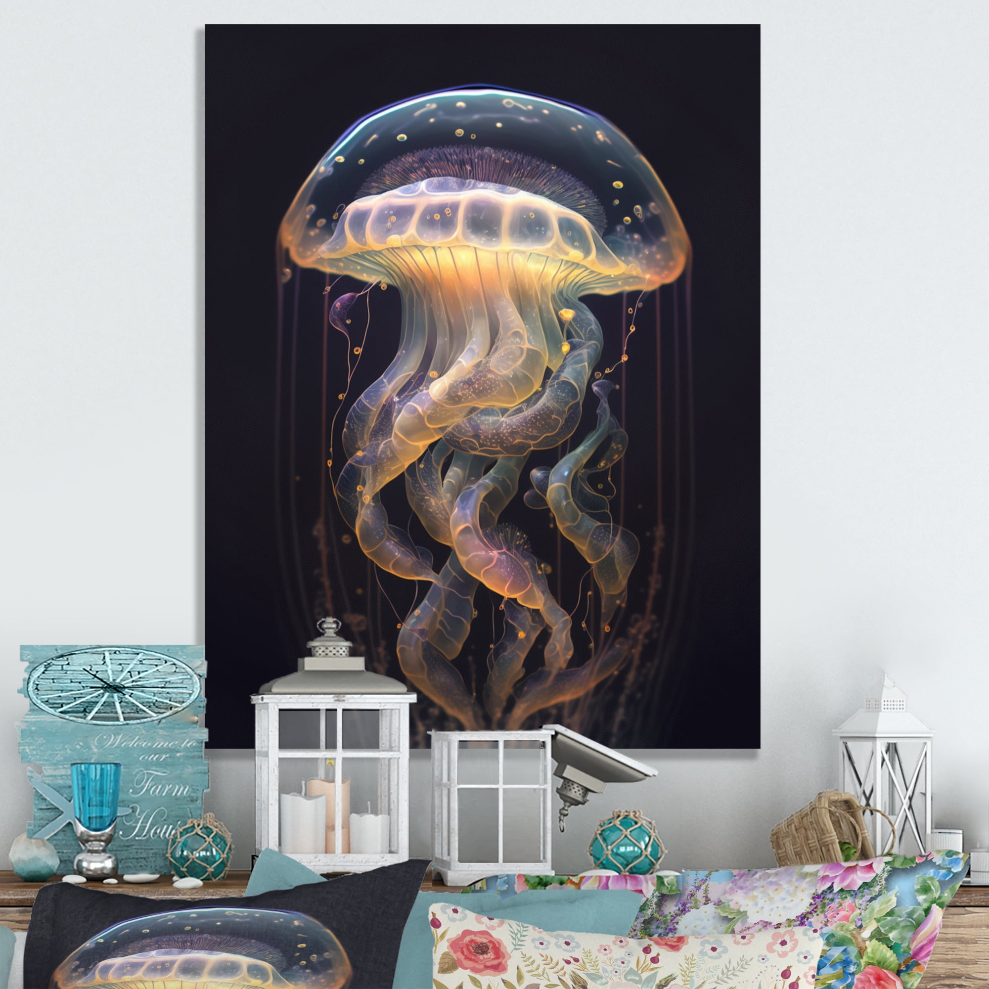 Designart Jellyfish III Canvas Wall Art