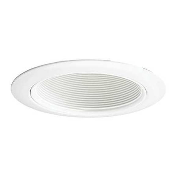 Juno Lighting 14 WWH 14W-WH 4-Inch Recessed Trim, White with White Baffle