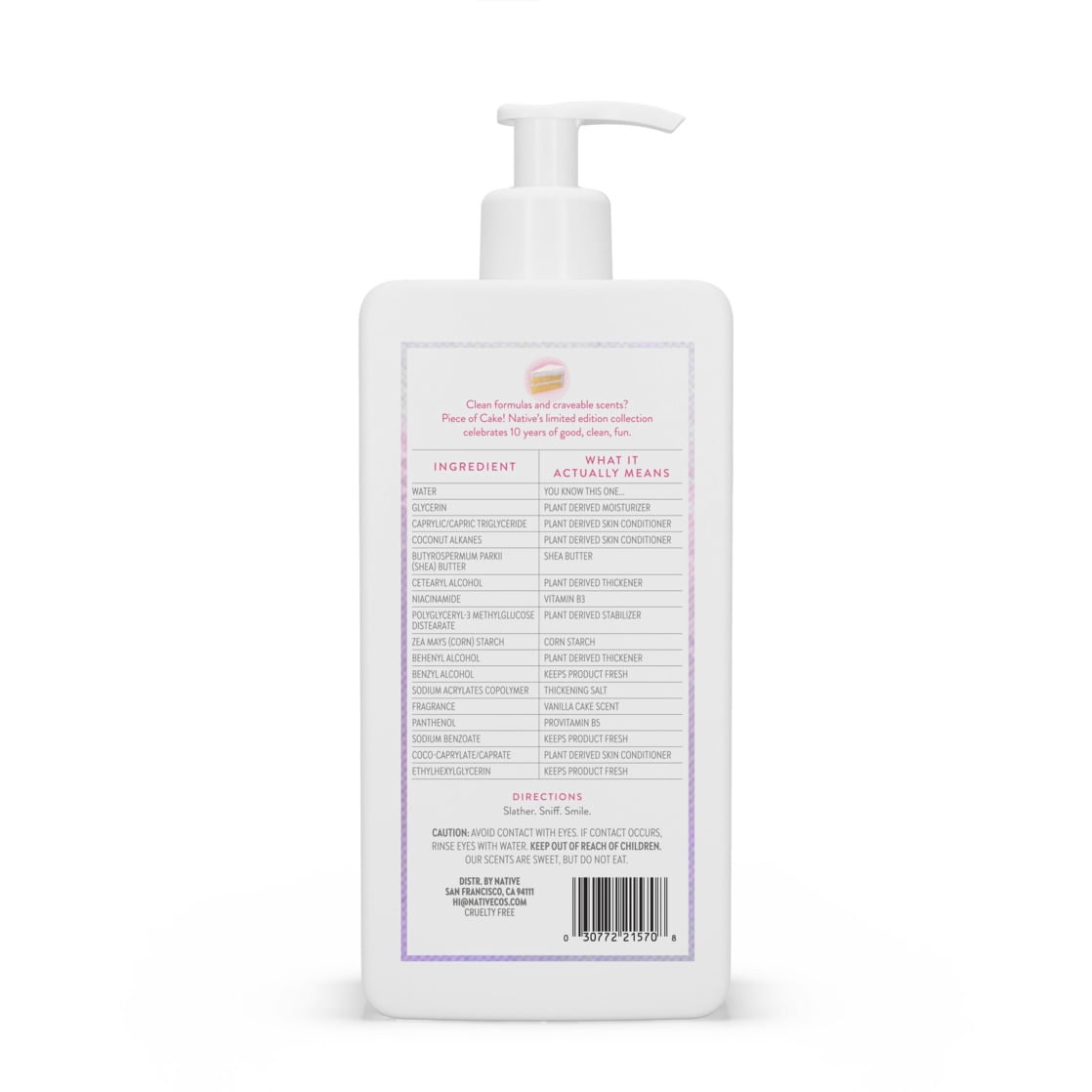 Native Limited Edition Piece of Cake Lotion 16.5 fl oz