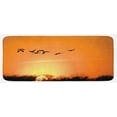 thumbnail image 1 of Birds Kitchen Mat, Bird Migration over Desert Autumn View at Sunset Evening Seasonal Picture Print, Plush Decorative Kitchen Mat with Non Slip Backing, 47" X 19", Orange Black, by Ambesonne, 1 of 1